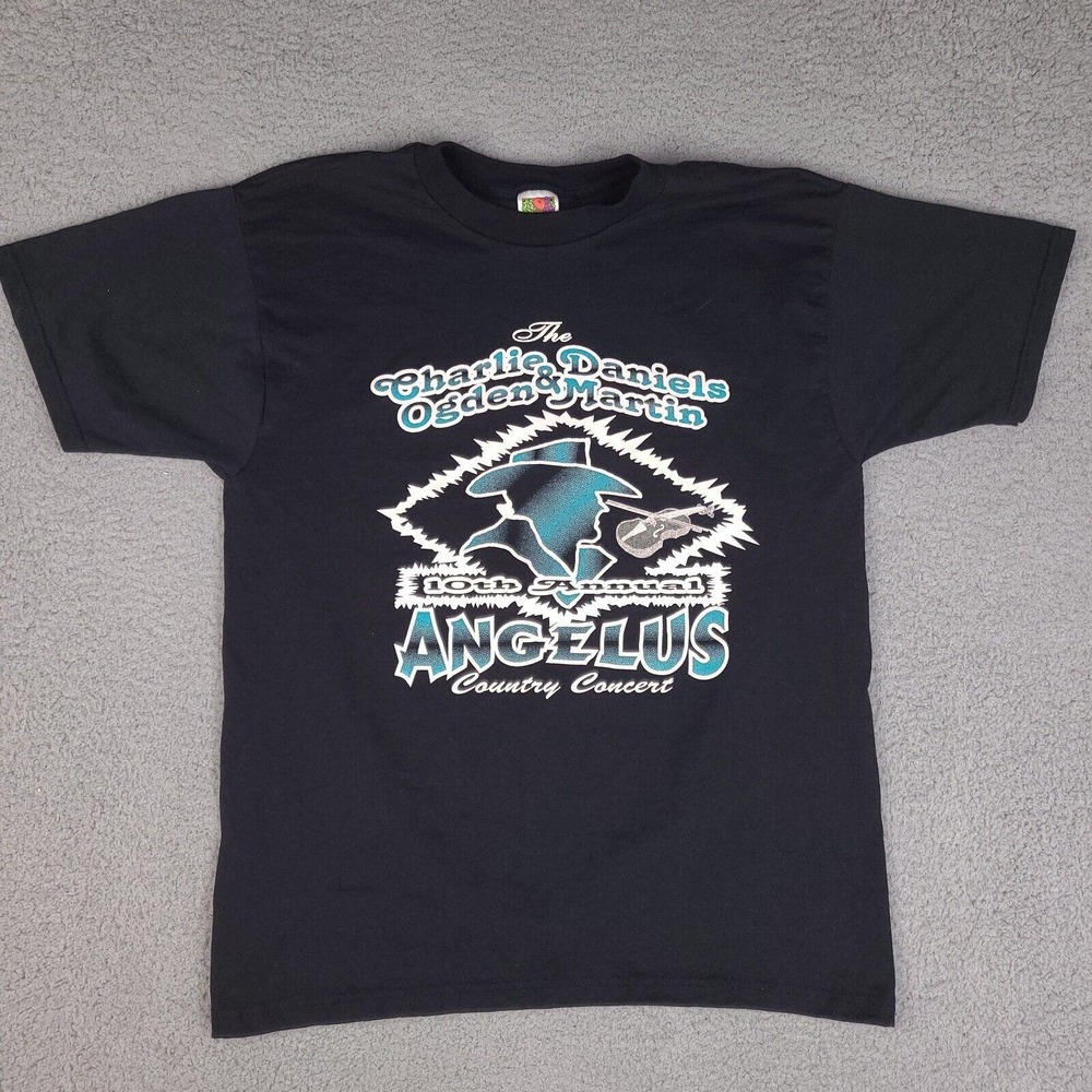 Charlie Daniels Odgen & Martin Country Concert T-Shirt Adult Large Black Angelus